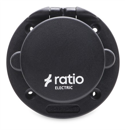 Eluttag 16A/230V Svart Plast Ratio